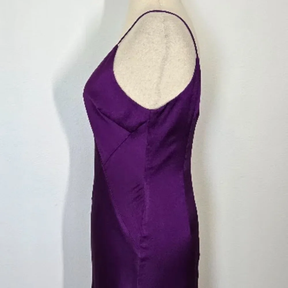 KEEPSAKE the label  Infinity Midi Dress grape in grape asymmetric hem Sz S - Picture 5 of 11